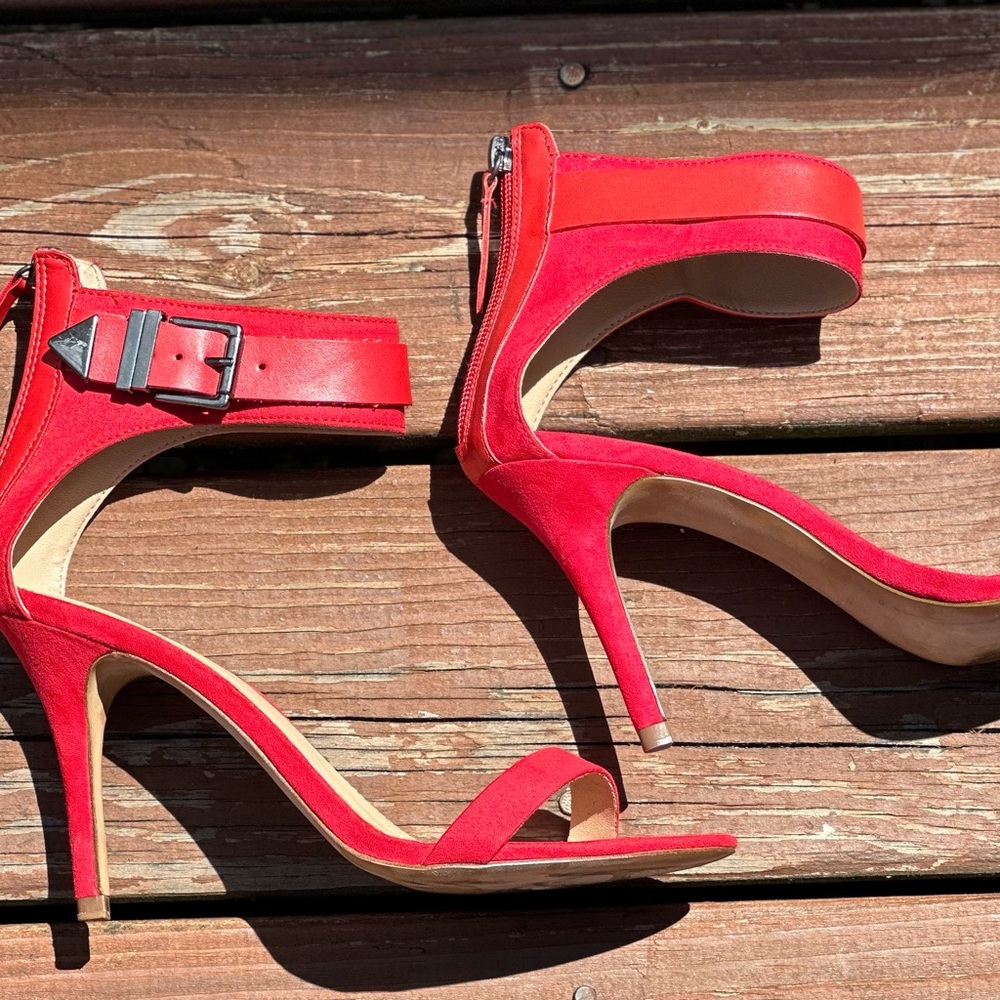 **SOLD** Red Heel with Buckle